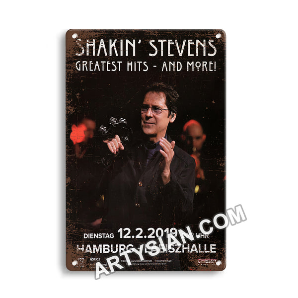 ARTYSIAN Shakin` Stevens - Greatest Hits, Hamburg 2019 - Konzertplakat-Metal Sign 30X20cm
