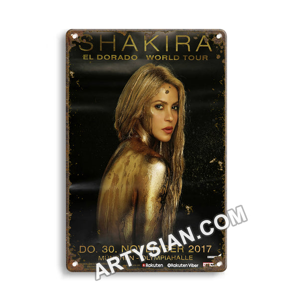 ARTYSIANShakira - El Diara World Tour, München 2017-Metal Sign 30X20cm