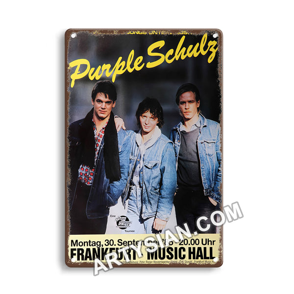 ARTYSIAN Purple Schulz, Frankfurt 1985-Metal Sign 30X20cm