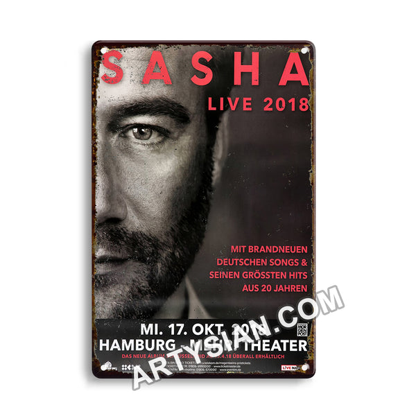 ARTYSIAN Sasha - Live 2018, Hamburg 2018-Metal Sign 30X20cm