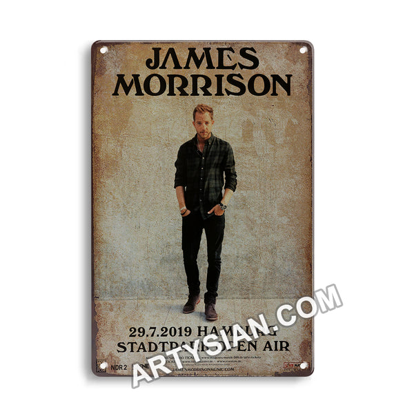 ARTYSIAN James Morrison - You´re Stranger, Hamburg 2019 - KonzertplakatMetal Sign 30X20cm
