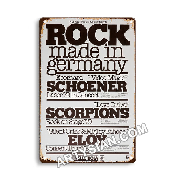 ARTYSIANRock Im Pott - Live in Concert, Gelsenkirchen 2017 - Konzertplakat--Metal Sign 30X20cm