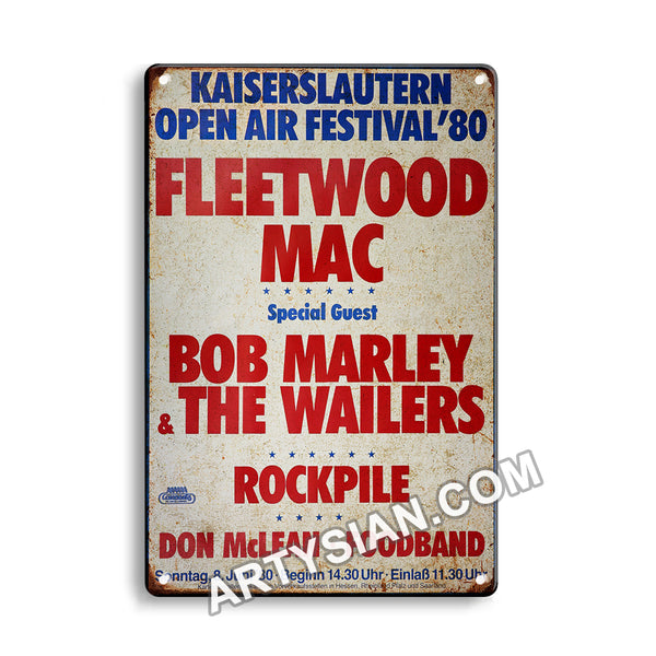 ARTYSIAN Bob Marley & THE Wailers, Kaiserslautern 1980Metal Sign 30X20cm