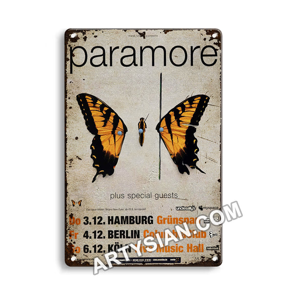 ARTYSIAN Paramore - Brand New Eyes, Tour 2009 - Konzertplakat- Metal Sign 30X20cm