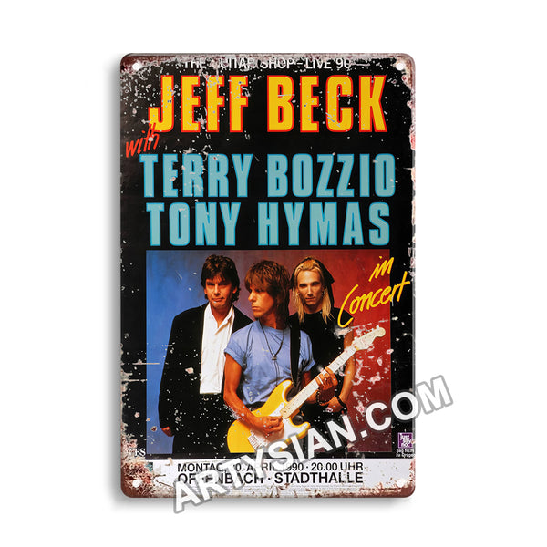 ARTYSIAN Jeff Beck in Concert - The Concert Sahop - Live ´90, Offenbach 1990Metal Sign 30X20cm