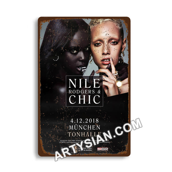 ARTYSIAN Nile Rodgers & Chic - It´s About Time, München 2018Metal Sign 30X20cm