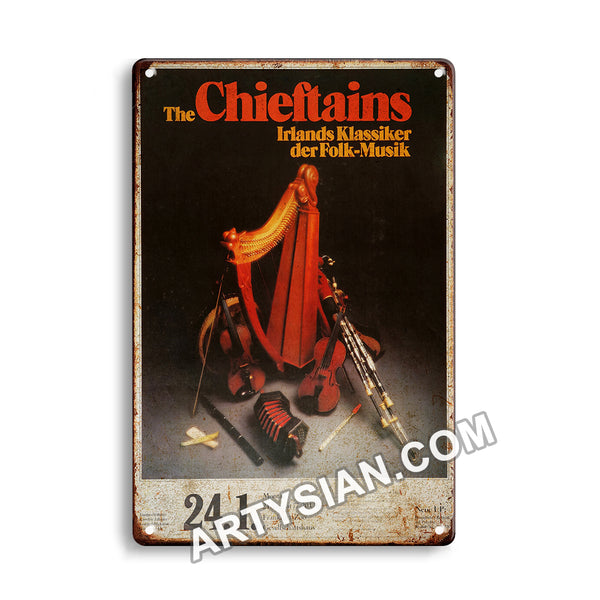 ARTYSIAN The Chieftains - Irlands Klassisker der Folk - Musik, Frankfurt 1977-Metal Sign 30X20cm