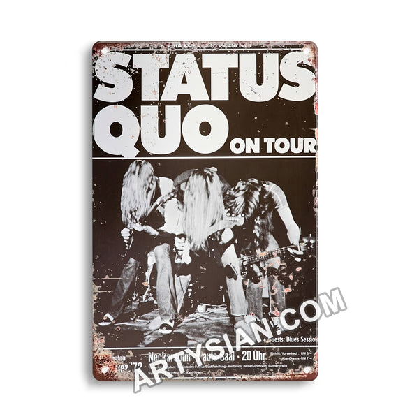 ARTYSIAN Status Quo, Neckarsulm 1972Metal Sign 30X20cm