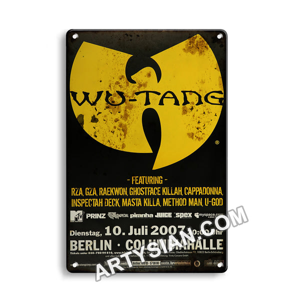 ARTYSIAN Wu - Tang Clan - Unreleased, Berlin 2007-Metal Sign 30X20cm