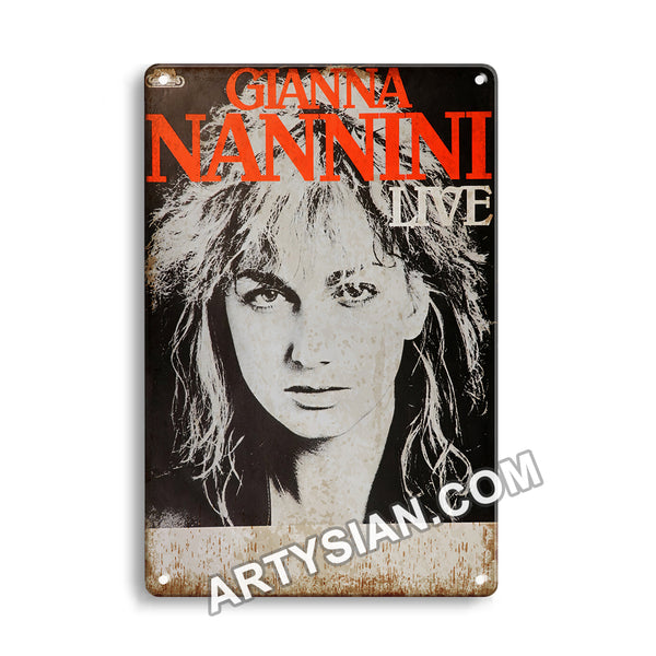ARTYSIAN Gianna Nannini, No Town 1981Metal Sign 30X20cm
