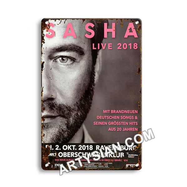 ARTYSIAN Sasha - Live !, Ravensburg 2018 - Konzertplakat-Metal Sign 30X20cm