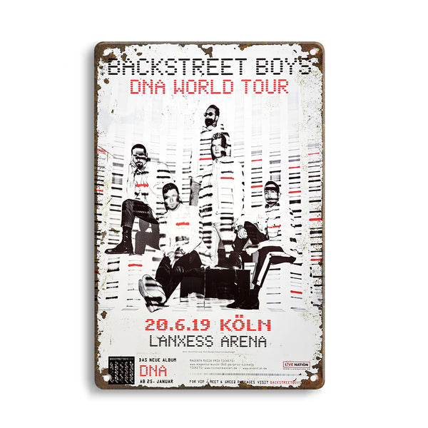 ARTYSIAN Backstreet Boys - DNA World , Köln 2019 - Konzertplakat Metal Sign 30X20cm