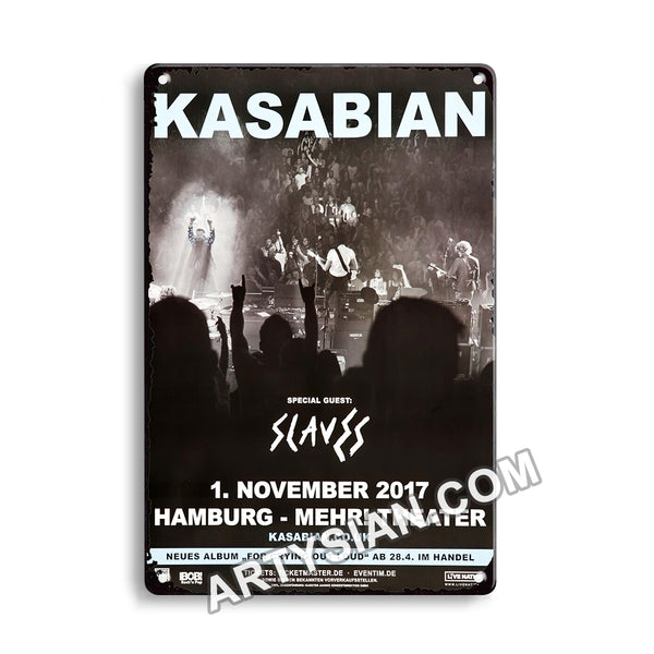 ARTYSIAN Kasabian - For Crying out Loud, Hamburg 2017 - Konzertplakat-Metal Sign 30X20cm
