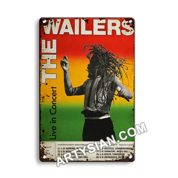 ARTYSIAN The Wailers - Live In Concert, All Dates 1991Metal Sign 30X20cm