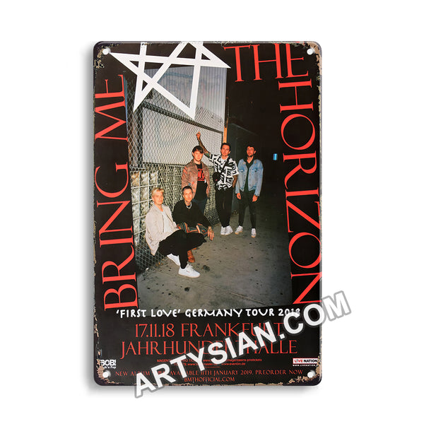 ARTYSIAN Bring Me The Horizon - First Love, Frankfurt 2018 - KonzertplakatMetal Sign 30X20cm