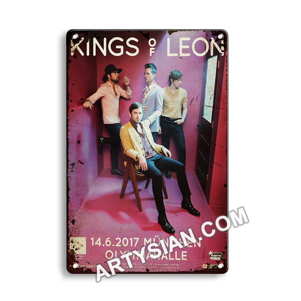 ARTYSIAN Kings Of Leon - Walls, München 2017 - Konzertplakat-Metal Sign 30X20cm
