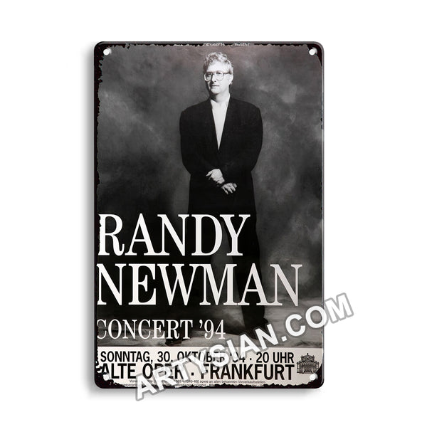 ARTYSIAN Randy Newman - Live In Concert, Frankfurt 1994-Metal Sign 30X20cm