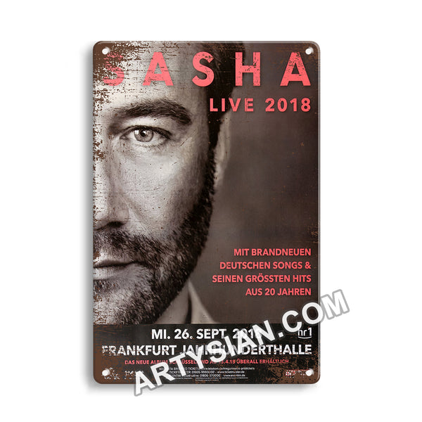 ARTYSIANSasha - Live, Frankfurt 2018 - Konzertplakat-Metal Sign 30X20cm