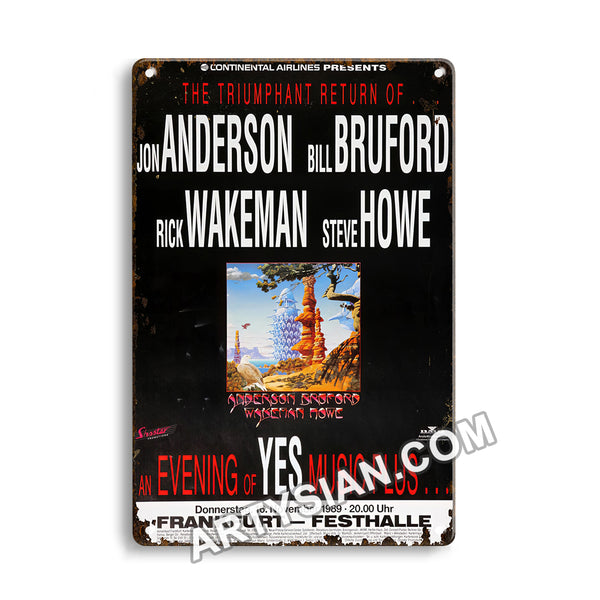ARTYSIAN YES - The Triumphant Return Of - An Evening Of YES Music Plus, Frankfurt 1989-Metal Sign 30X20cm