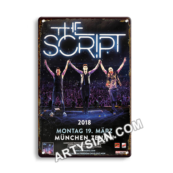 ARTYSIAN The Script - No Sound Without Silence, München 2018Metal Sign 30X20cm