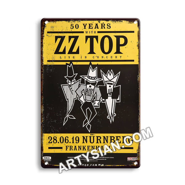 ARTYSIANZZ Top - Big Bad Blues, Nürnberg 2019 - Konzertplakat-Metal Sign 30X20cm