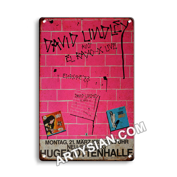 ARTYSIAN David Lindley and El Rayo-X, Neu-Isenburg 1983Metal Sign 30X20cm