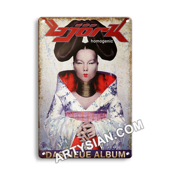 ARTYSIAN Björk, Frankfurt 1997 Metal Sign 30X20cm