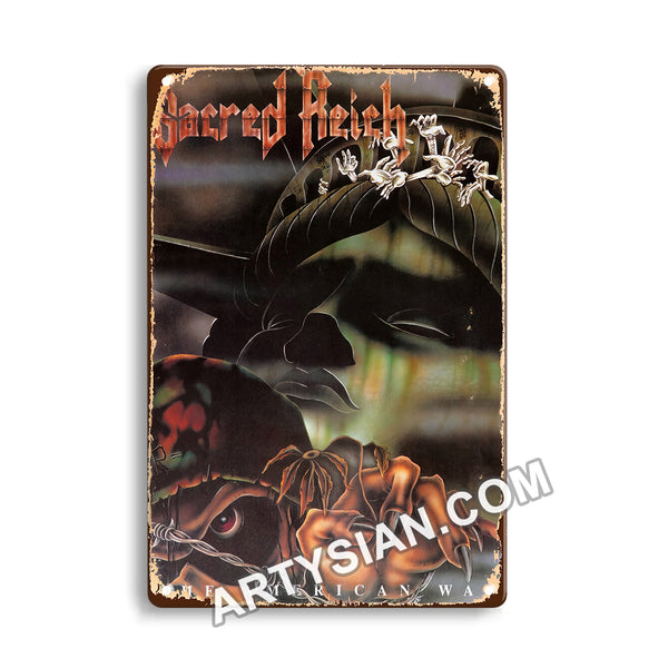 ARTYSIAN Sacred Reich - The American Way, No Town 1990-Metal Sign 30X20cm