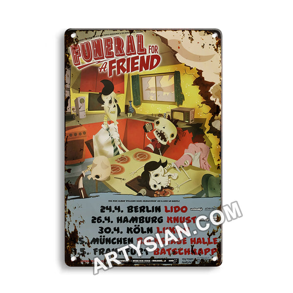 ARTYSIAN Funeral For A Friend - Welcome Home, Tour 2011 - KonzertplakatMetal Sign 30X20cm