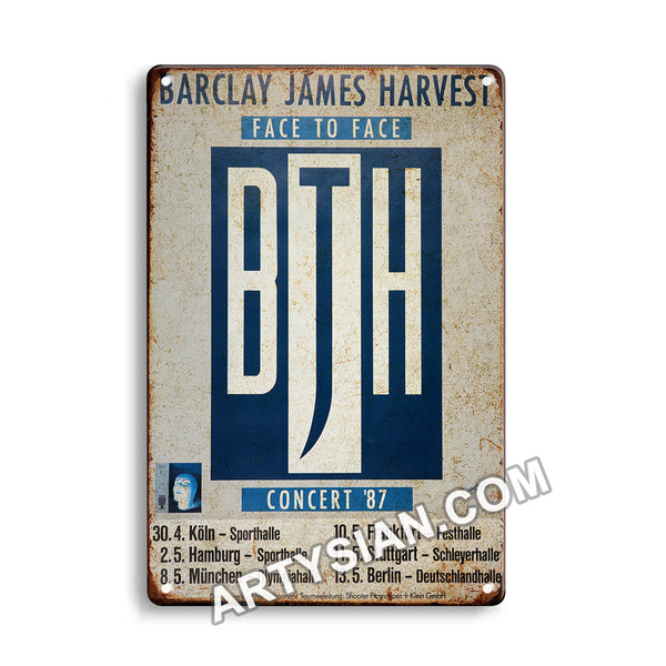 ARTYSIAN Barclay James Harvest - Face To Face Tour, All The Dates 1987Metal Sign 30X20cm