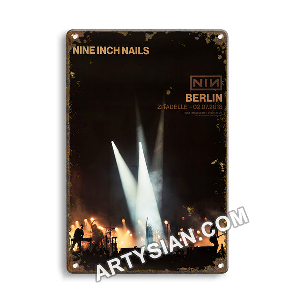 ARTYSIAN Nine Inch Nails - Bad Witch, Berlin 2018 - Konzertplakat-Metal Sign 30X20cm