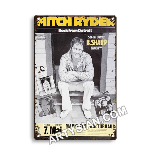 ARTYSIAN Mitch Ryder, Mannheim 1982-Metal Sign 30X20cm