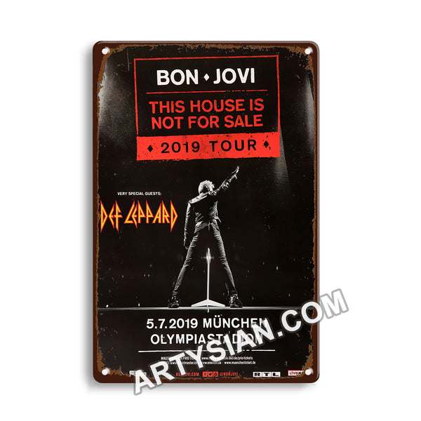 ARTYSIAN Bon Jovi - This House, München 2019 - KonzertplakatMetal Sign 30X20cm