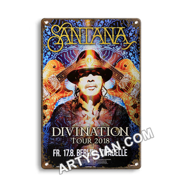ARTYSIAN Santana - Divination, Berlin 2018 - Konzertplakat-Metal Sign 30X20cm