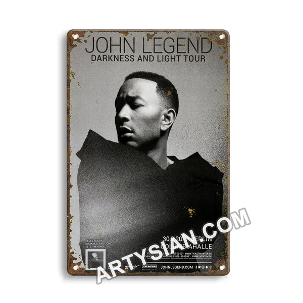 ARTYSIAN John Legend - Darkness And The Light Tour, Berlin 2017Metal Sign 30X20cm