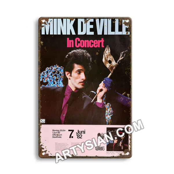 ARTYSIAN Mink de Ville, Offenbach 1982- Metal Sign 30X20cm
