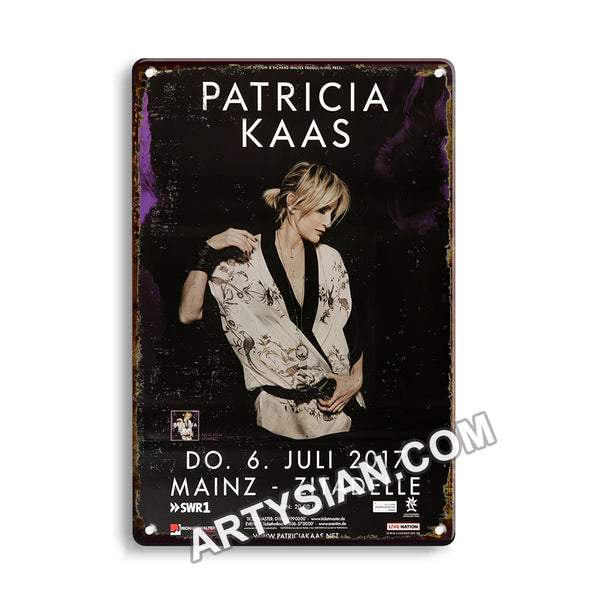 ARTYSIAN Patricia Kaas - Open Air Live, Mainz 2017 - Konzertplakat-Metal Sign 30X20cm