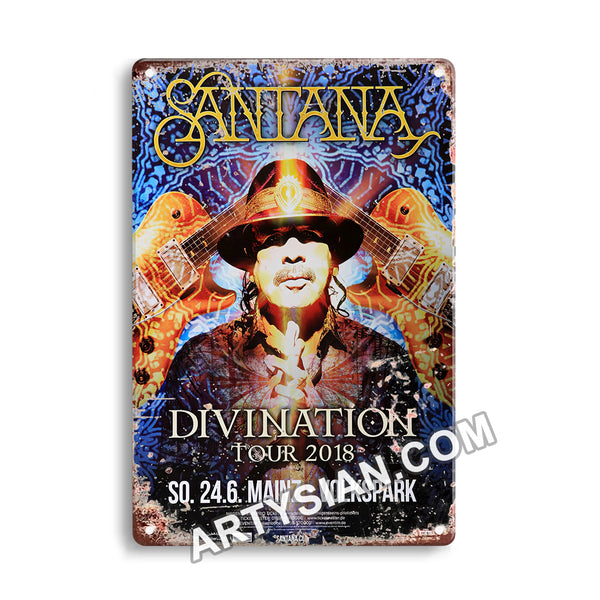 ARTYSIAN Santana - Divination, Mainz 2018 - Konzertplakat-Metal Sign 30X20cm
