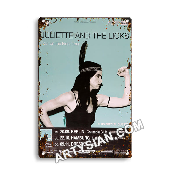 ARTYSIAN Juliette And The Licks - Four On The Floor Tour, All The Dates 2006Metal Sign 30X20cm