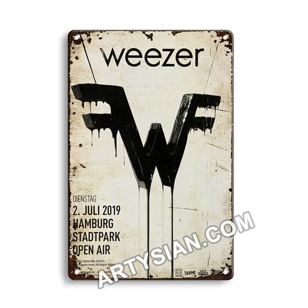 ARTYSIAN Weezer - I´m Just Being Honest, Hamburg 2019 - Konzertplakat-Metal Sign 30X20cm
