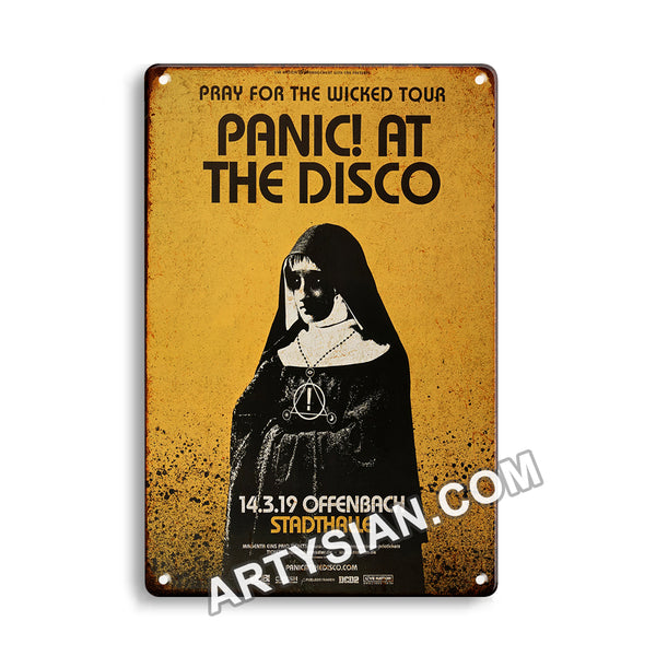ARTYSIAN Panic At The Disco - The Wicked, Frankfurt 2019 - Konzertplakat-Metal Sign 30X20cm