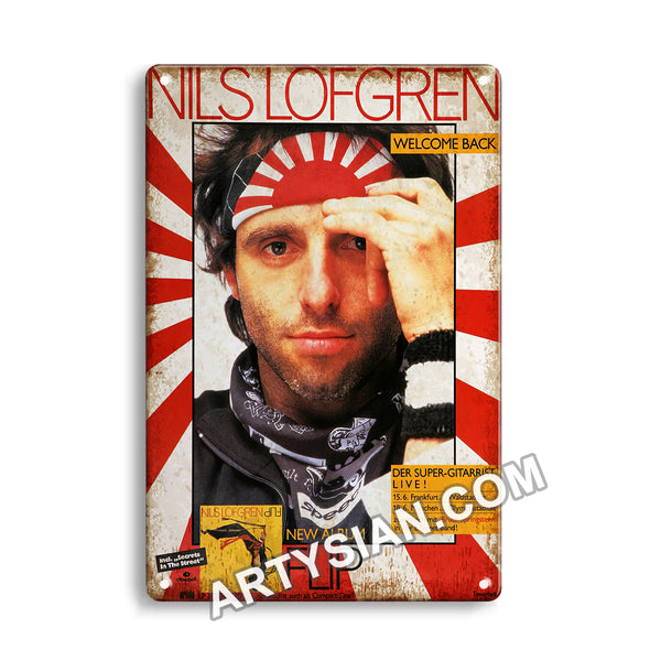 ARTYSIAN Nils Lofgren - Welcome Back, 1985 Metal Sign 30X20cm