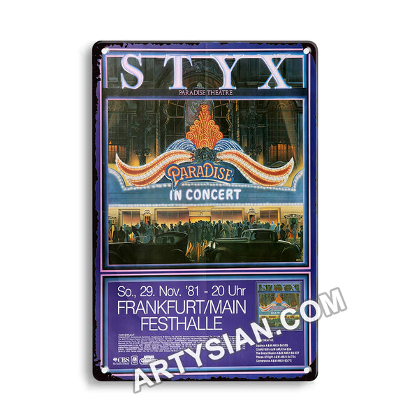 ARTYSIAN STYX, Frankfurt 1981Metal Sign 30X20cm