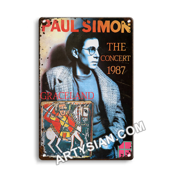 ARTYSIAN Paul Simon, 1987-Metal Sign 30X20cm
