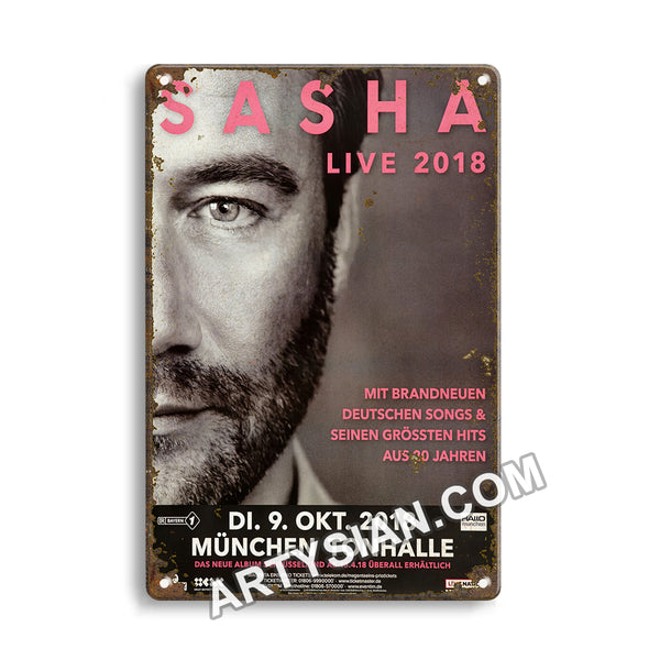 ARTYSIAN Sasha - Live !, München 2018 - Konzertplakat-Metal Sign 30X20cm