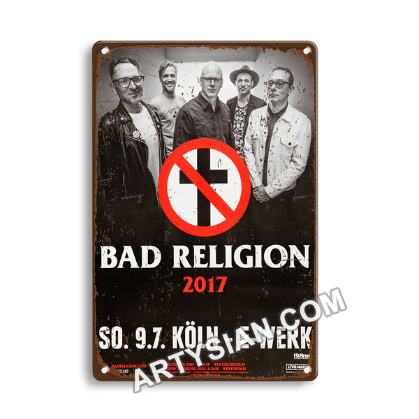 ARTYSIANBad Religion - True North Live, Köln 2017 - Konzertplakat Metal Sign 30X20cm