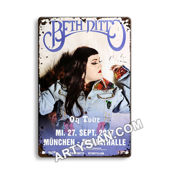 ARTYSIAN Beth Ditto - Fake Sugar, München 2017 - KonzertplakatMetal Sign 30X20cm