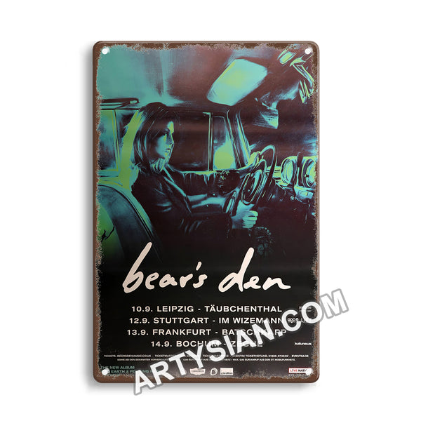 ARTYSIAN Bear´s Den - Red Earth & Pouring Rain, All Dates 2018 Metal Sign 30X20cm