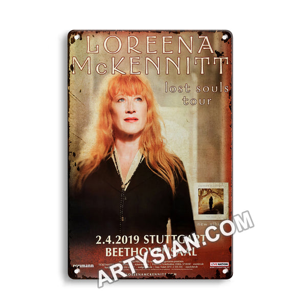 ARTYSIAN Loreena McKennitt - Lost Soul, Stuttgart 2019 - Konzertplakat-Metal Sign 30X20cm