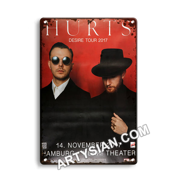 ARTYSIAN Hurts - Desire Tour, Hamburg 2018 Metal Sign 30X20cm
